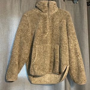 Life, integrity, earth pullover fuzzy sweatshirt